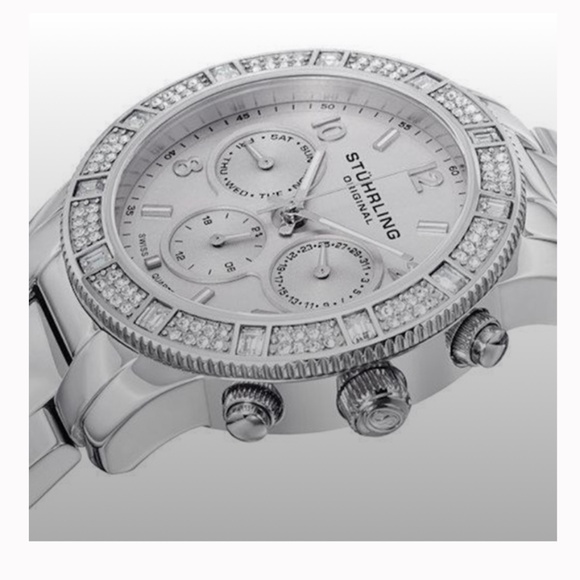 Stuhrling Silver Watch with Swarovski Crystals - Picture 7 of 7
